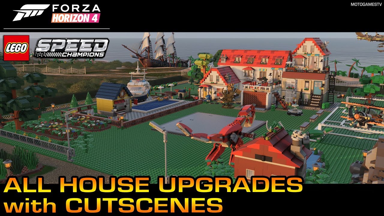 Forza Horizon 4 LEGO Speed Champions - All House Upgrades with Cutscenes [4K]