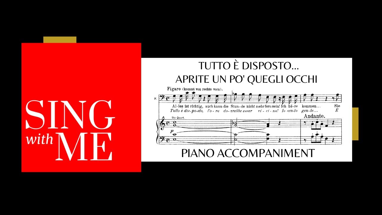 Tutto è disposto - Aprite un po' quegli occhi - Accompaniment - Mozart