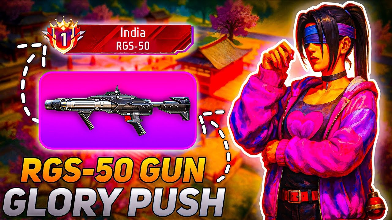 Free fire RGS-50 gun weapon glory pushing - (Top 1 confirmed) !!! ☠️