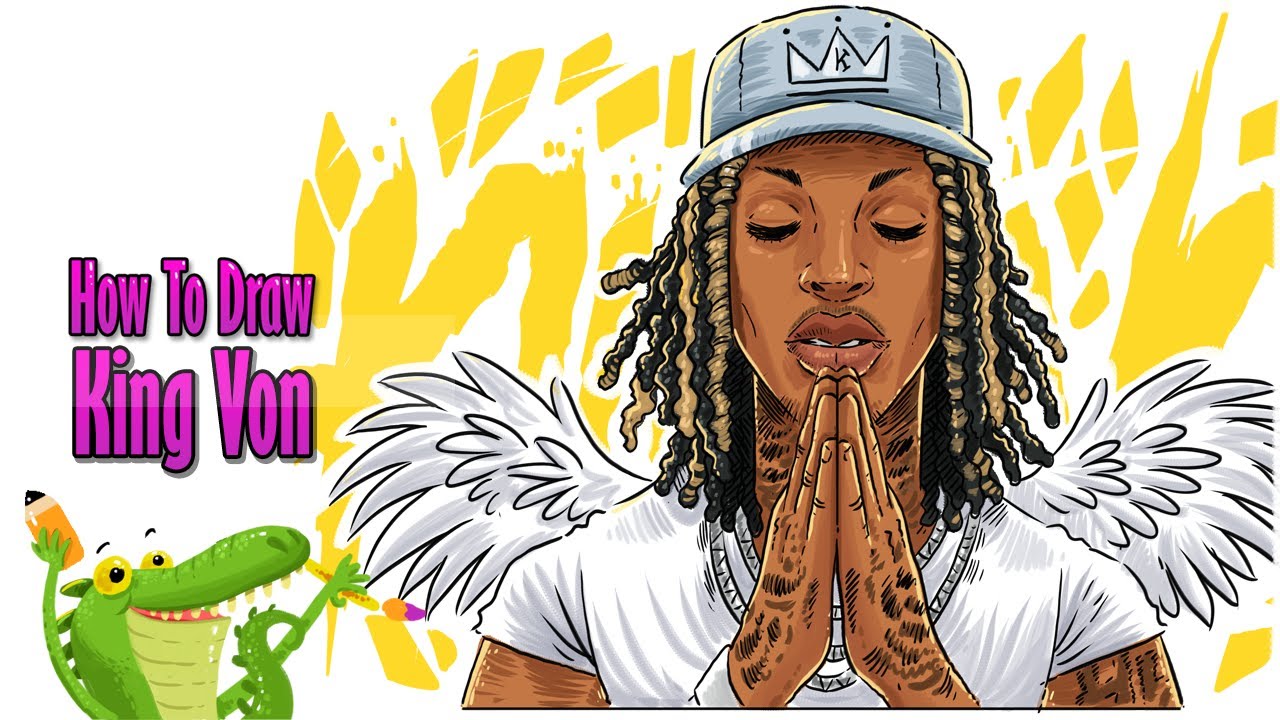 How to draw King Von Rapper | KING VON TRIBUTE