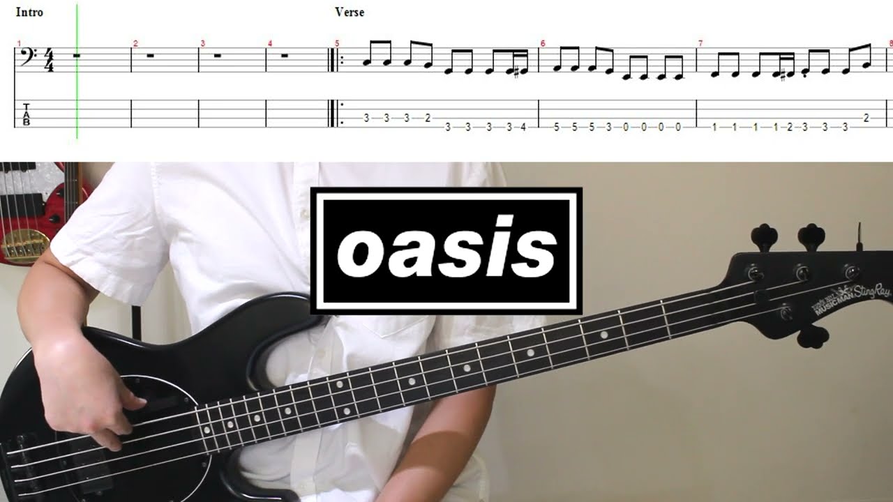 초급 베이스 추천 연습곡│Oasis - Don't Look Back In Anger│BASS TAB│악보