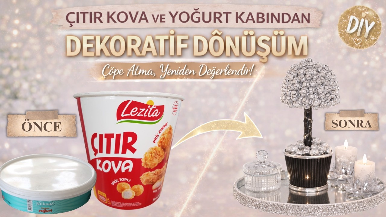 YOĞURT KABI ve ÇITIR KOVASINDAN HARİKA GERİ DÖNÜŞÜM Recycle / DIY