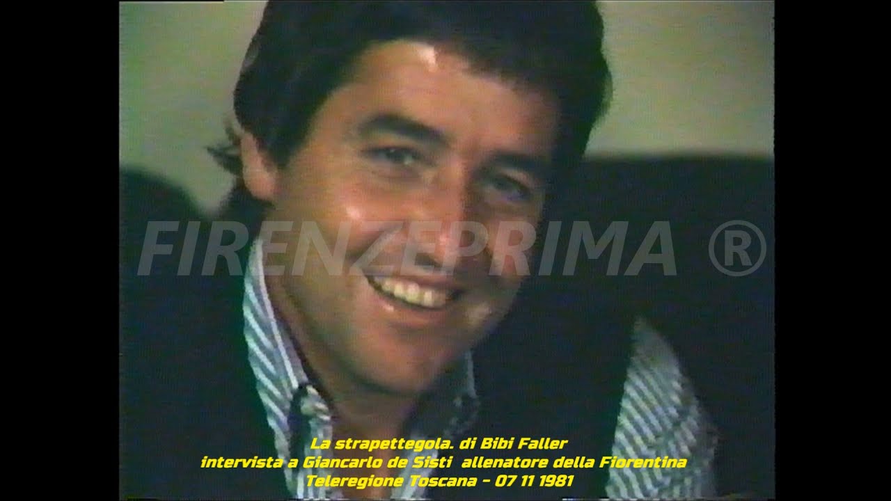 La strapettegola. - Intervista a Giancarlo de Sisti allenatore Fiorentina. Teleregione  1981