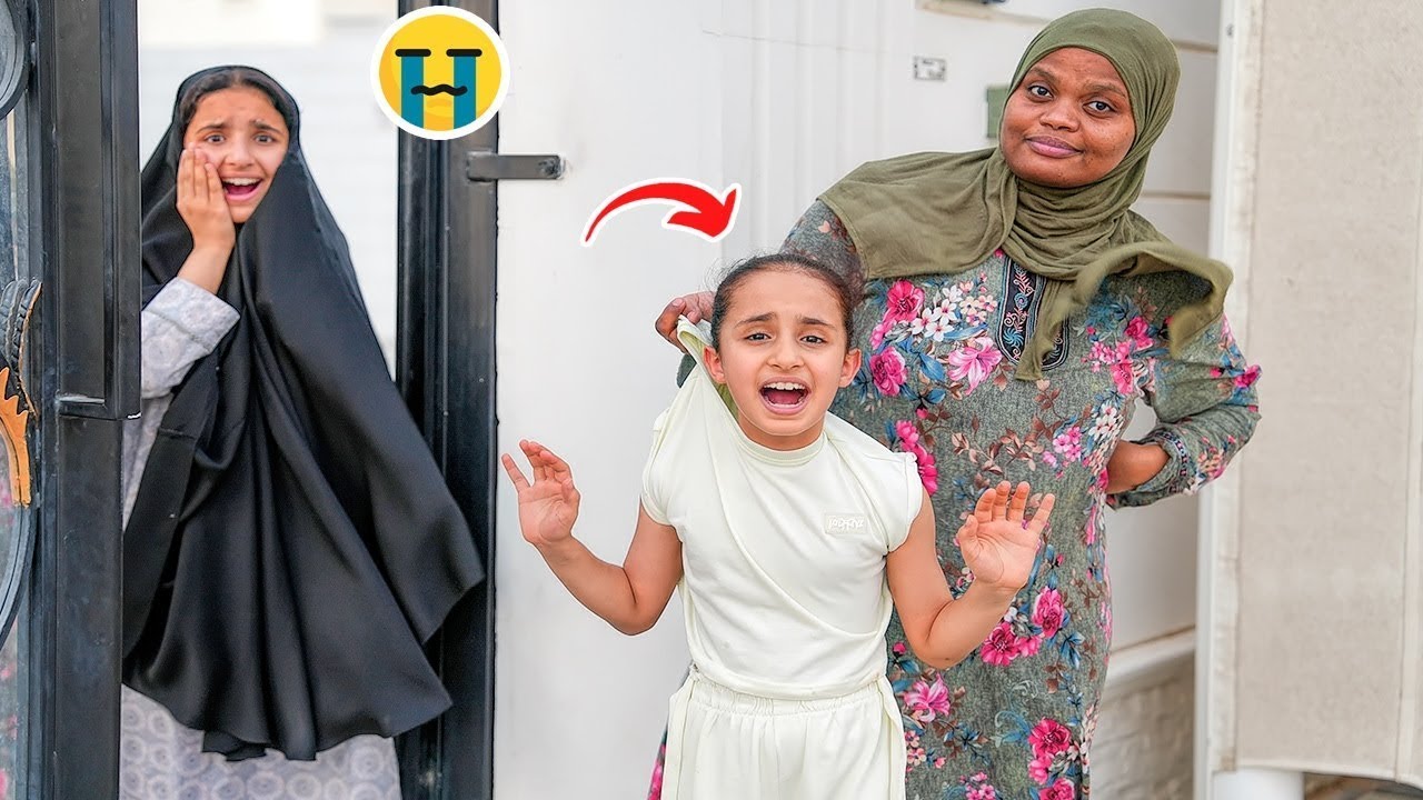 لما بنتك الصغيرة تحب وتستمتع بصنع المقالب بالجيران 👺