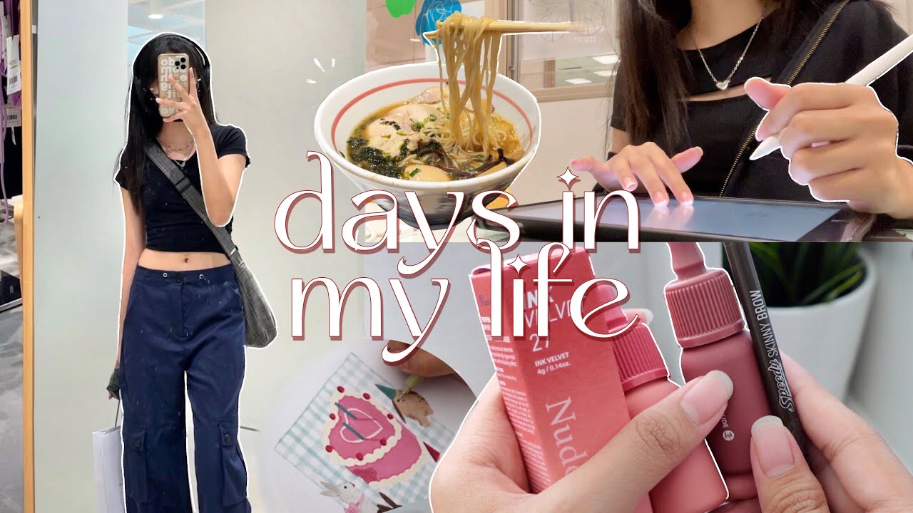 days in my life 🌅 | life as a student, notion tour, makeup haul, lots of food etc.