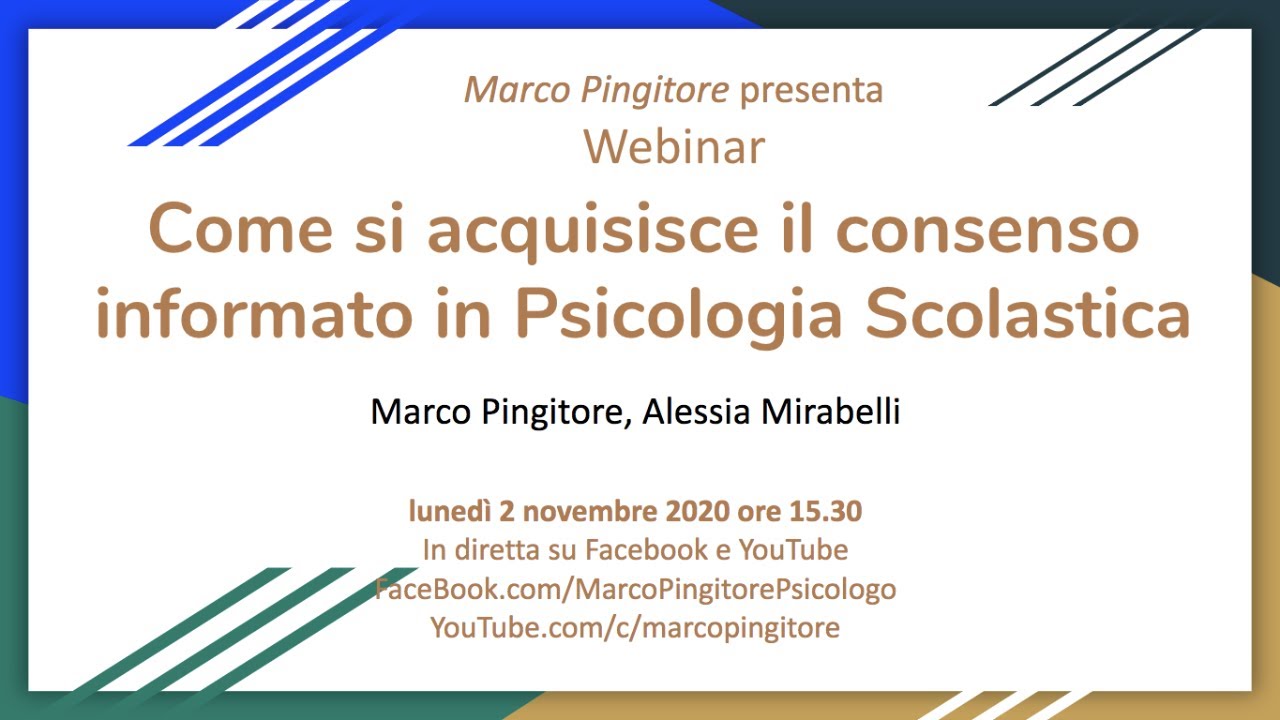 Webinar -Come acquisire il consenso informato in psicologia scolastica