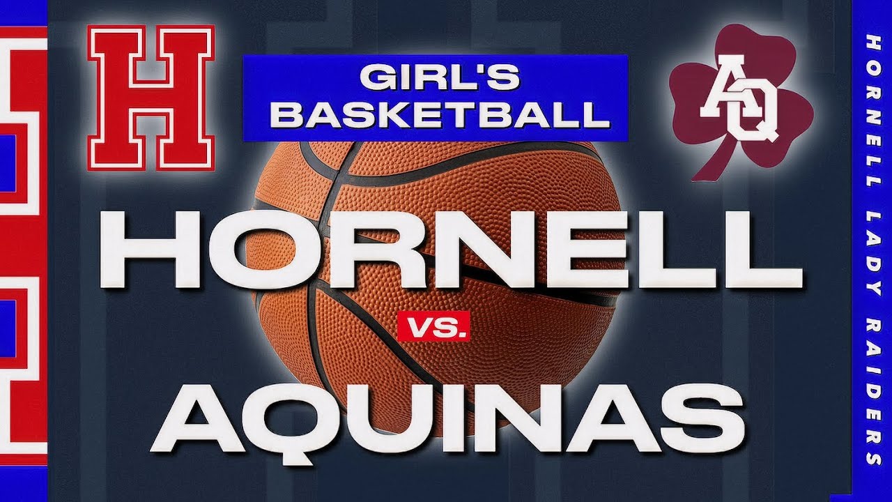 (11-2)Hornell Lady Raiders vs. (3-8)Aquinas Lady Li'l Irist Girl's Varsity Basketball