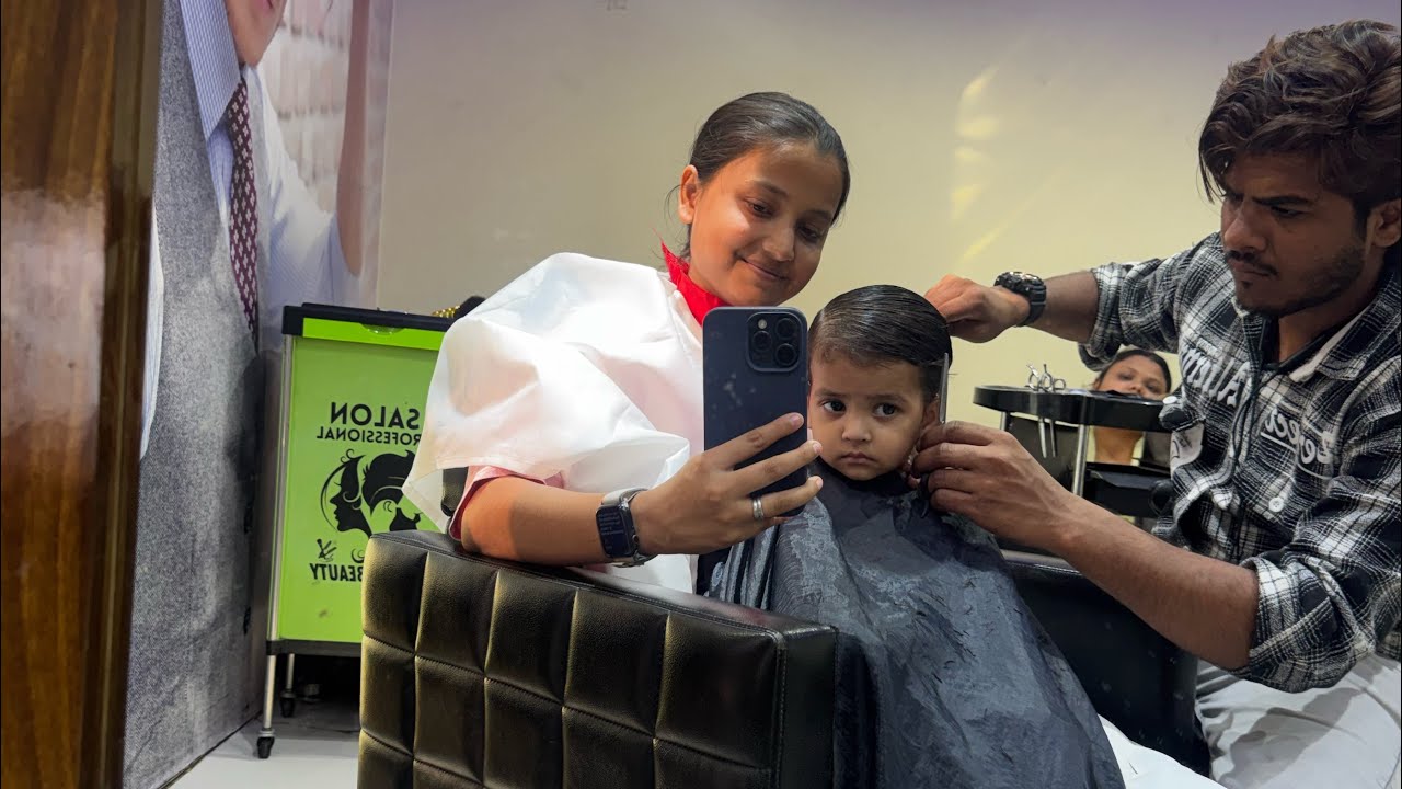 Rabi’s first hair cut😂