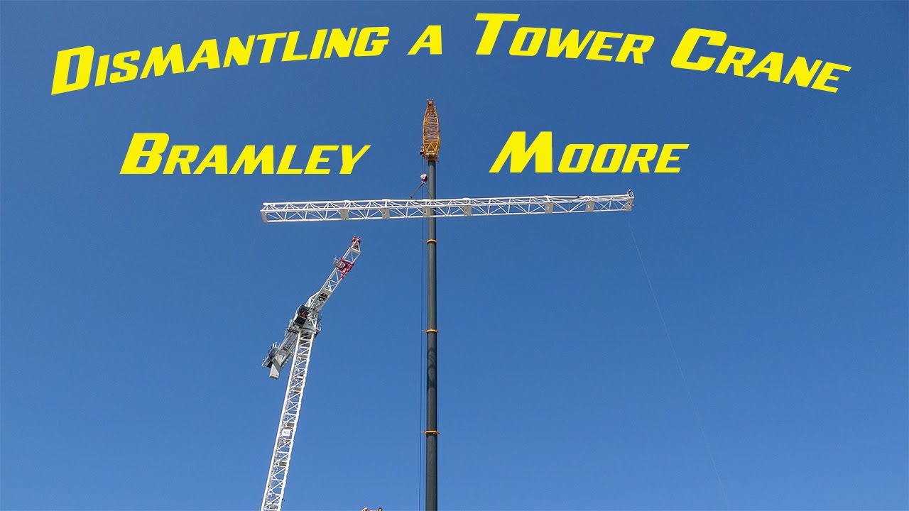 Tower Crane dismantling at Bramley Moore. Last one to be removed.