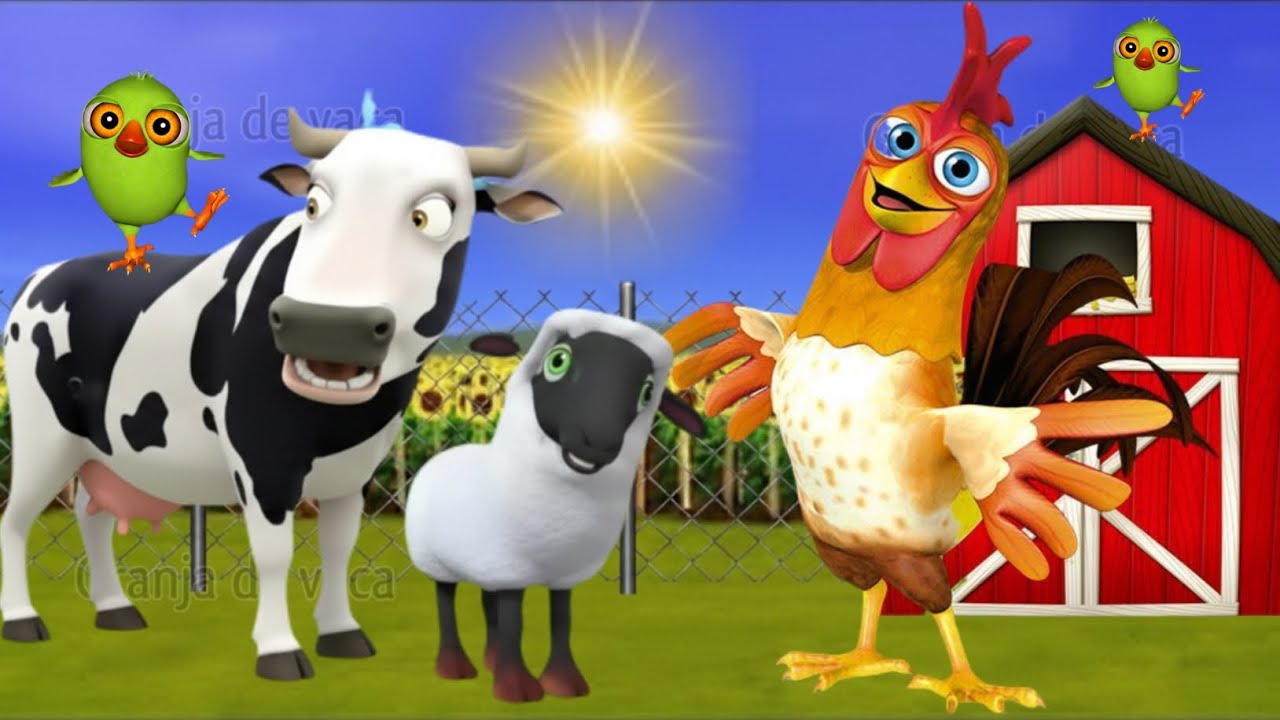 El Pollito pío 3d - el Toro y el Tractor de la Granja -el Pollito y el Tractor de la Granja