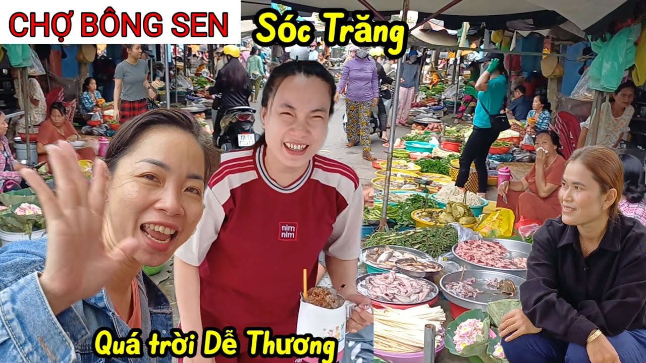 Gặp Cô gái Sóc Sờ Bai quá dễ thương tại Chợ Bông Sen ,quá nhiều bà con hoàn cảnh khó khăn 