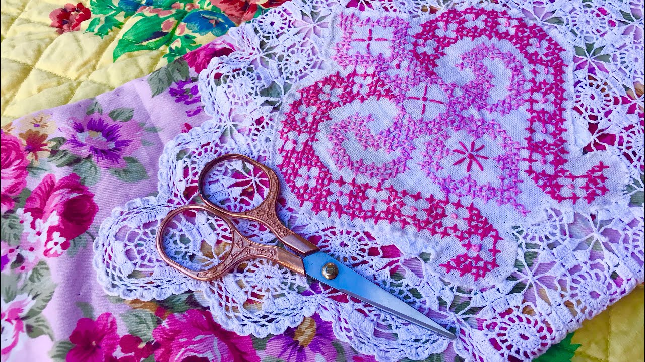 #ThriftyThursday & scrap fabric vessel | easy slow stitch project #slowstitching #scrapfabric