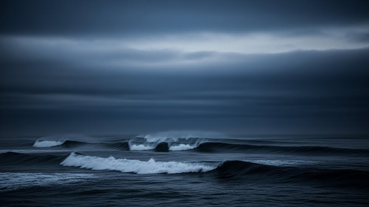 Calming Ocean Waves Sounds | Quiet Night for Stress Relief and Calm Mind with Soft Night Sea Sounds