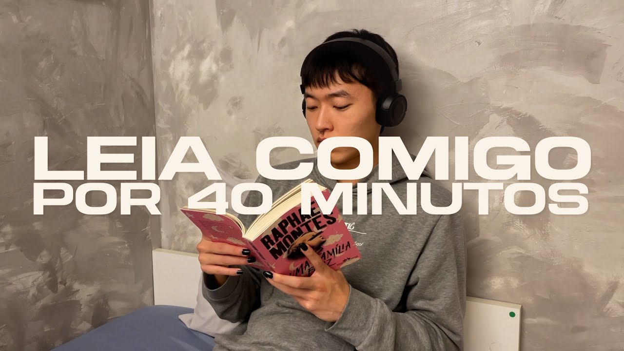 leia comigo por 40 minutos | sprint de leitura com música e som de chuva