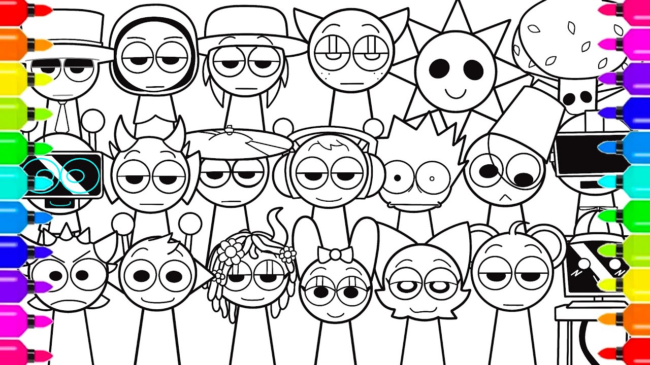 Incredibox Sprunki New Coloring Pages / How To Color All SPRUNKI Pyramixed