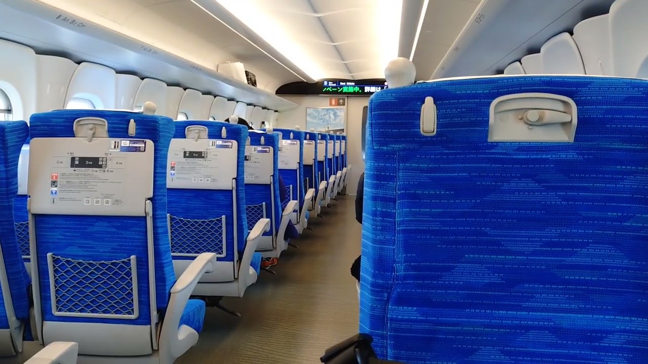昨年乗車 のぞみ15号 車内風景