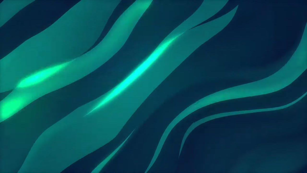 1 Hour Teal Liquid Waves Loop | Abstract Emerald Flowing Background