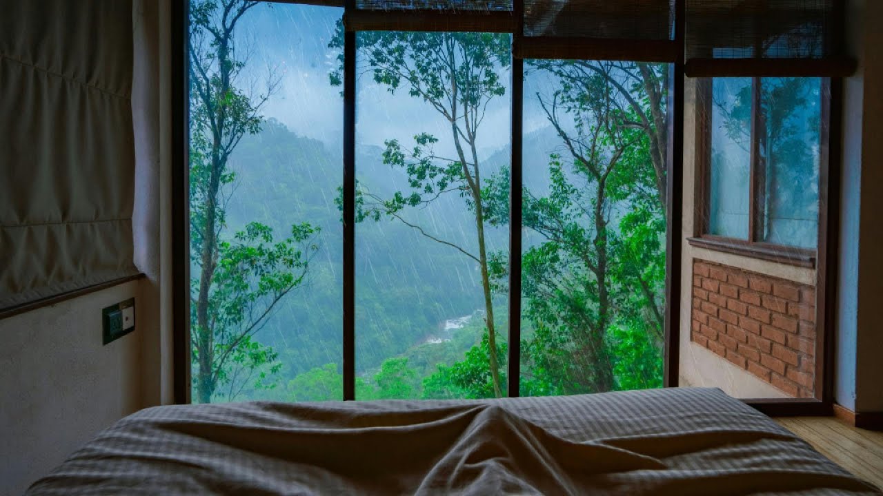 Gentle Rain on Window 🌧️ 4 Hours of Peaceful Sleep Sounds