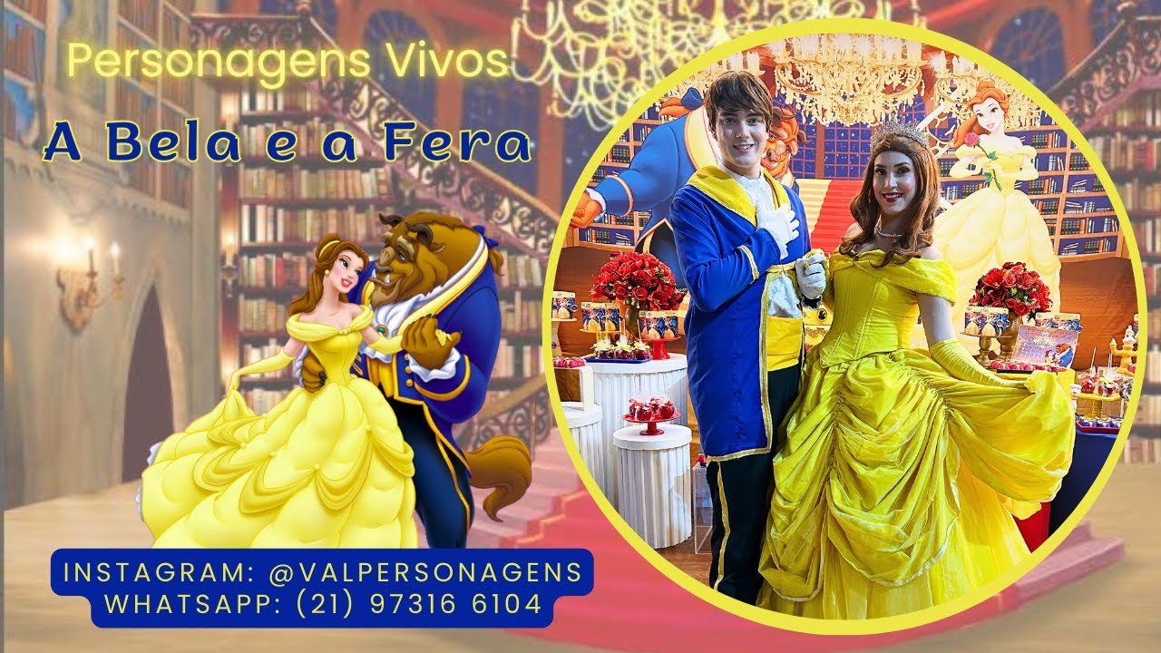 Personagens Vivos a Bela e a Fera | @valpersonagens