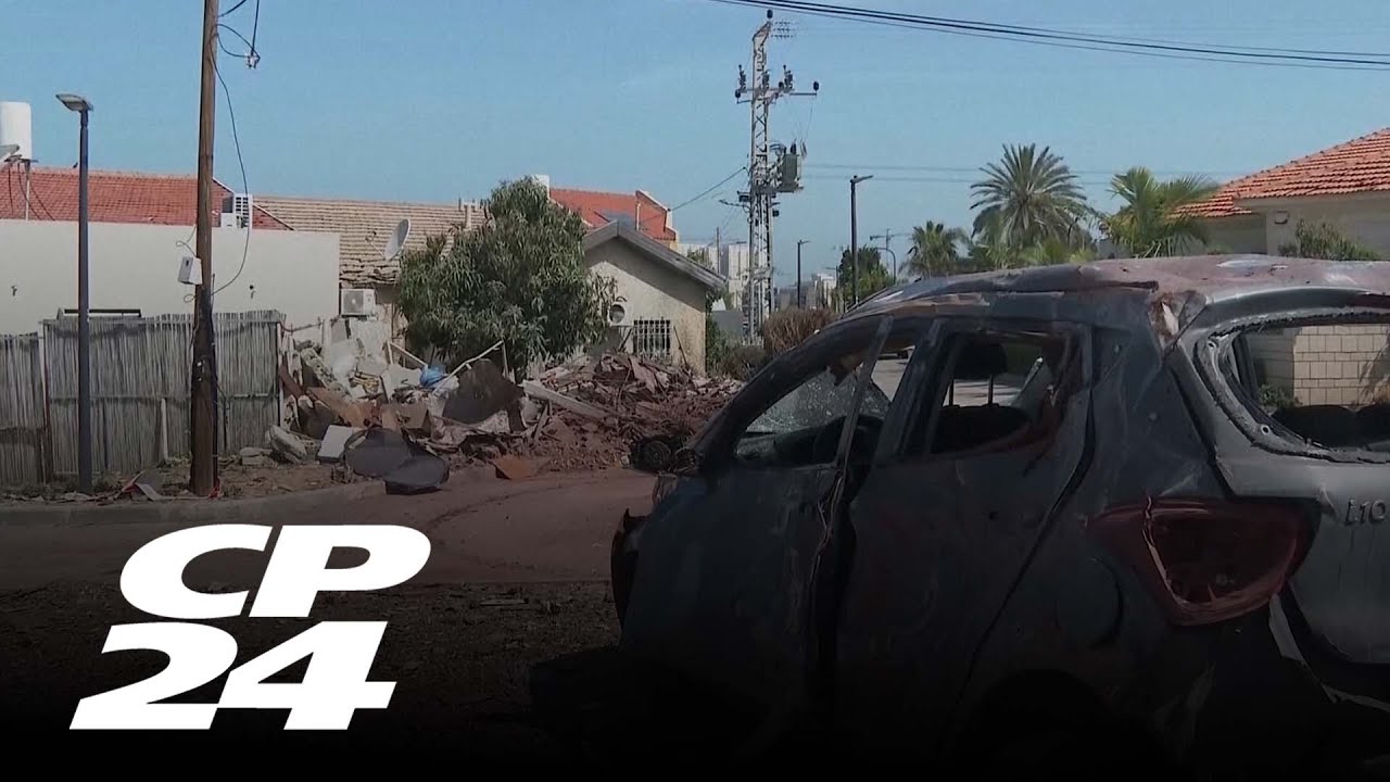 Isreal releases footage of rocket attack by Palestinian militants