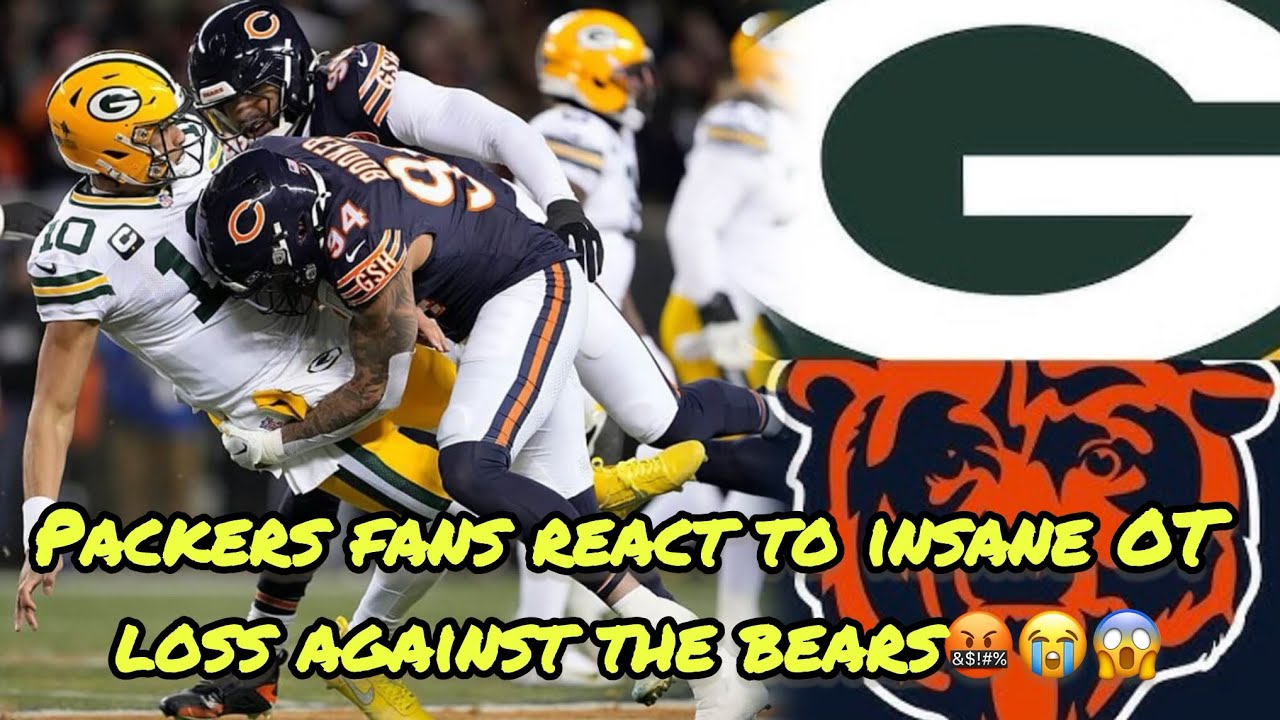 Packers Fans INSANE MELTDOWN REACTIONS As They SUFFER OT Loss At The Hands of The Chicago Bears!!!!