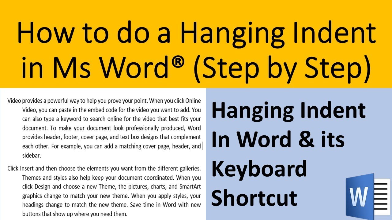 Step by step way to do a hanging indent in Ms Word | How to do a hanging indent in Word [2020]