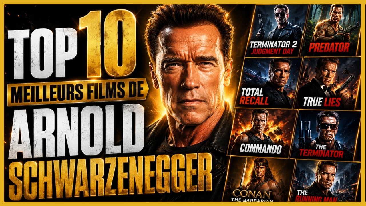 🎬 TOP 10 DES MEILLEURS FILMS D'ARNOLD SCHWARZENEGGER | Les Films incontournables du cin&eacute;ma d'action