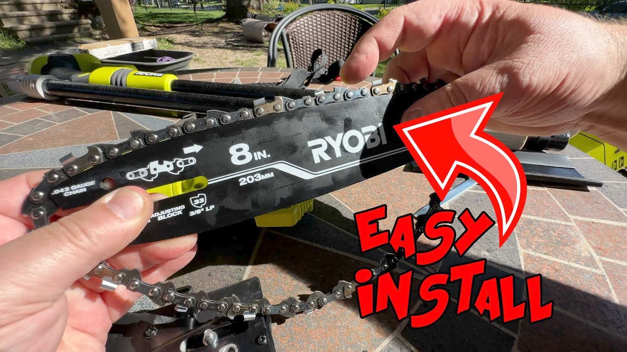 Ryobi Pole Saw Chain Tension and Oil System