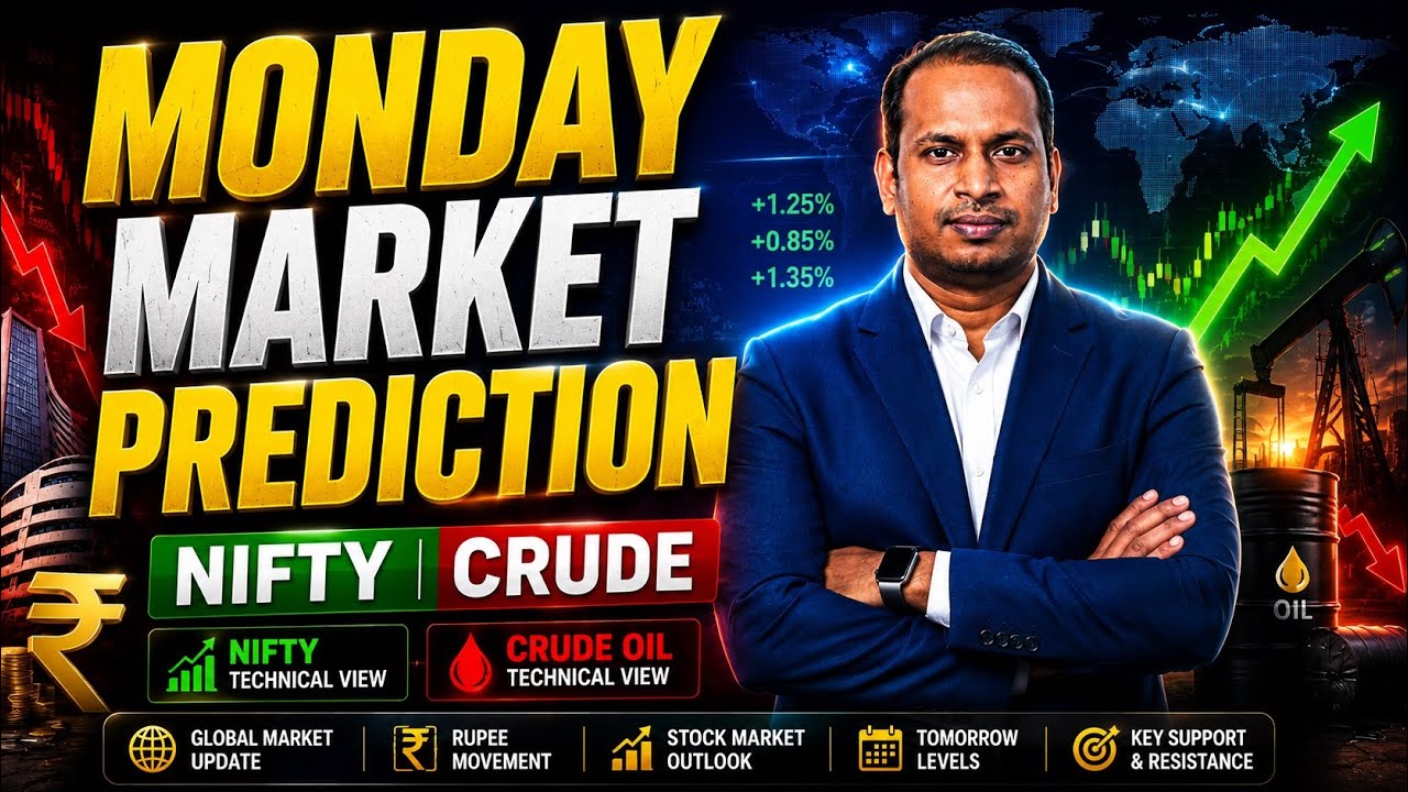 Monday Market Strategy 📈 Nifty | Crude Oil | World Markets