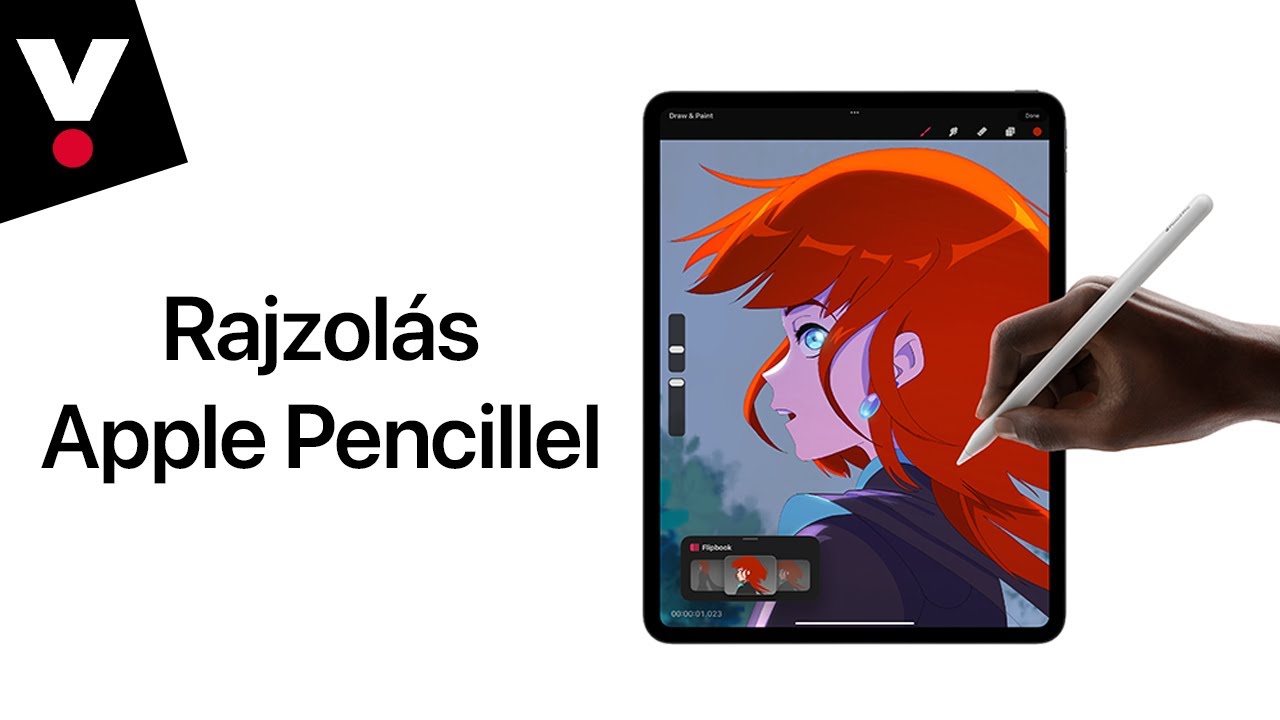 Digitális rajz és festés az Apple Pencil Pro segítségével