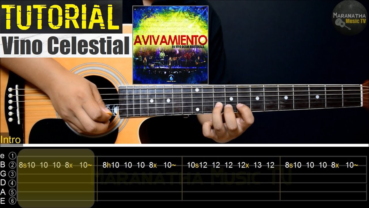 Vino Celestial - Miel San Marcos || TUTORIAL GUITARRA | ACORDES | RASGUEO | INTRO | TAB