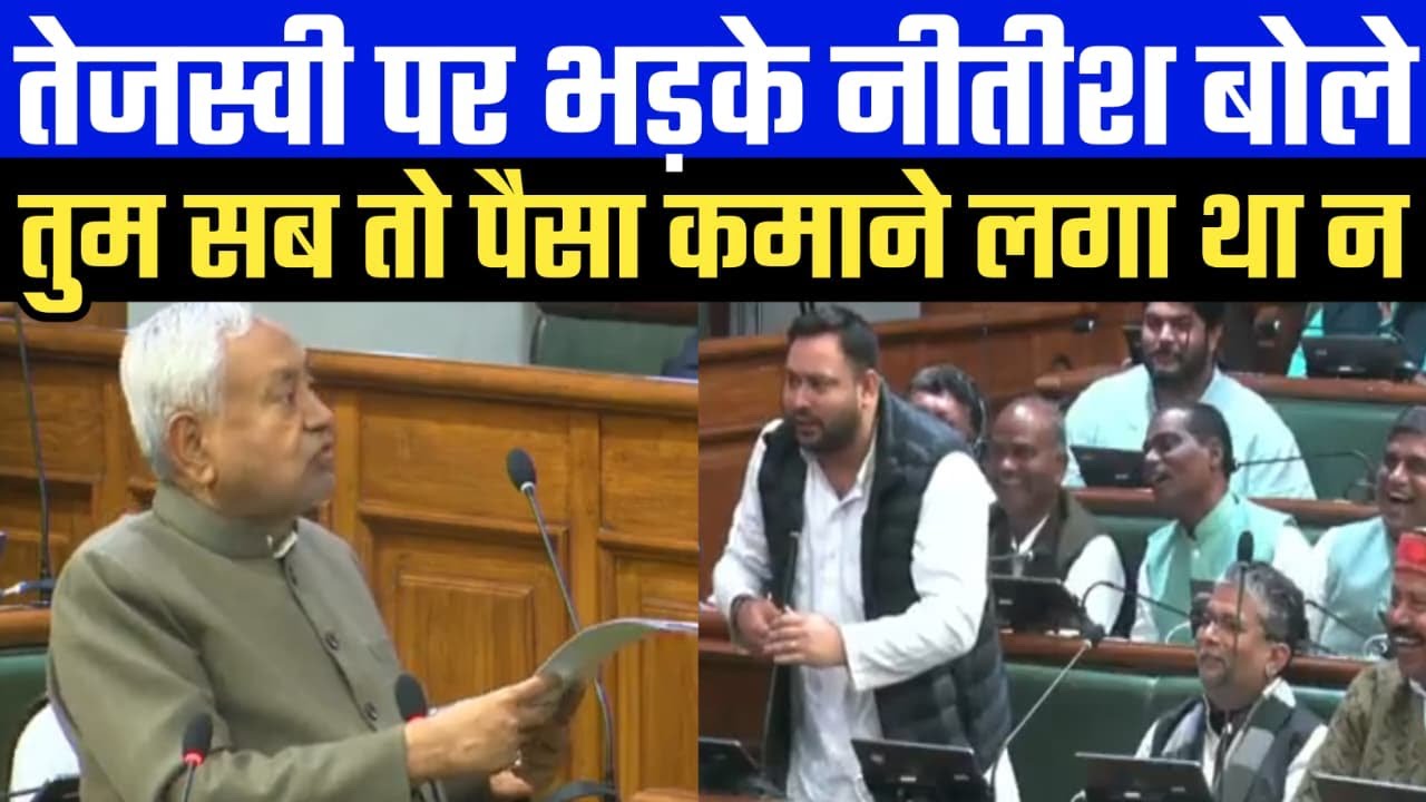 तेजस्वी पर भड़के नीतीश बोलेतुम सब तो पैसा कमाने लगा था न