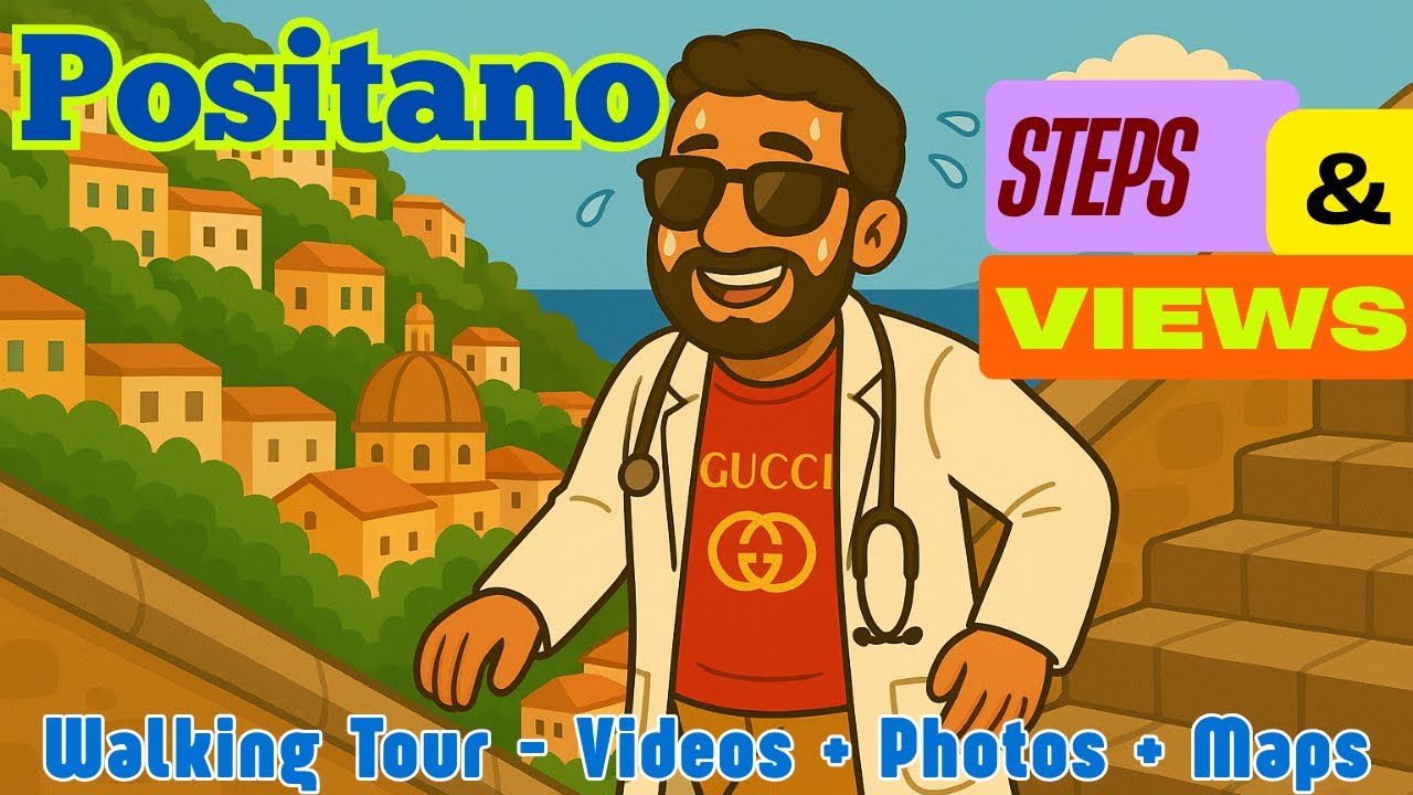 Positano Steps and Views   Walking Tour with Maps and videos and pictures