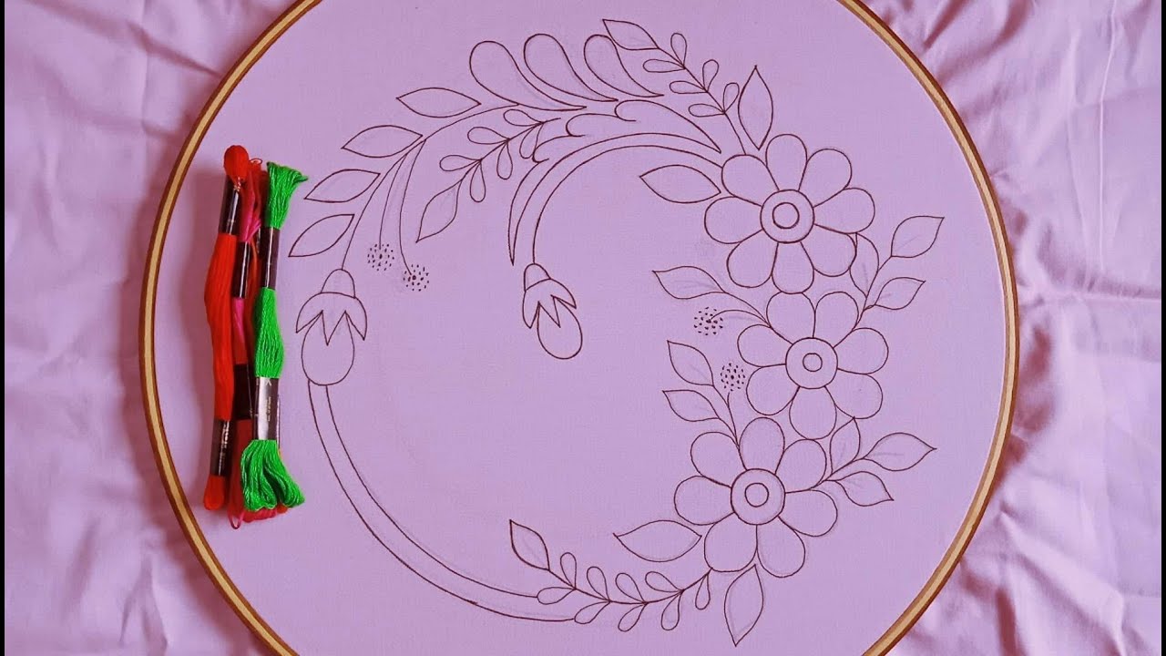 Latest Cushion Cover Design Embroidery Tutorial #96//হাতের সেলাই করা সুন্দর একটি কুশন কভার ডিজাইন