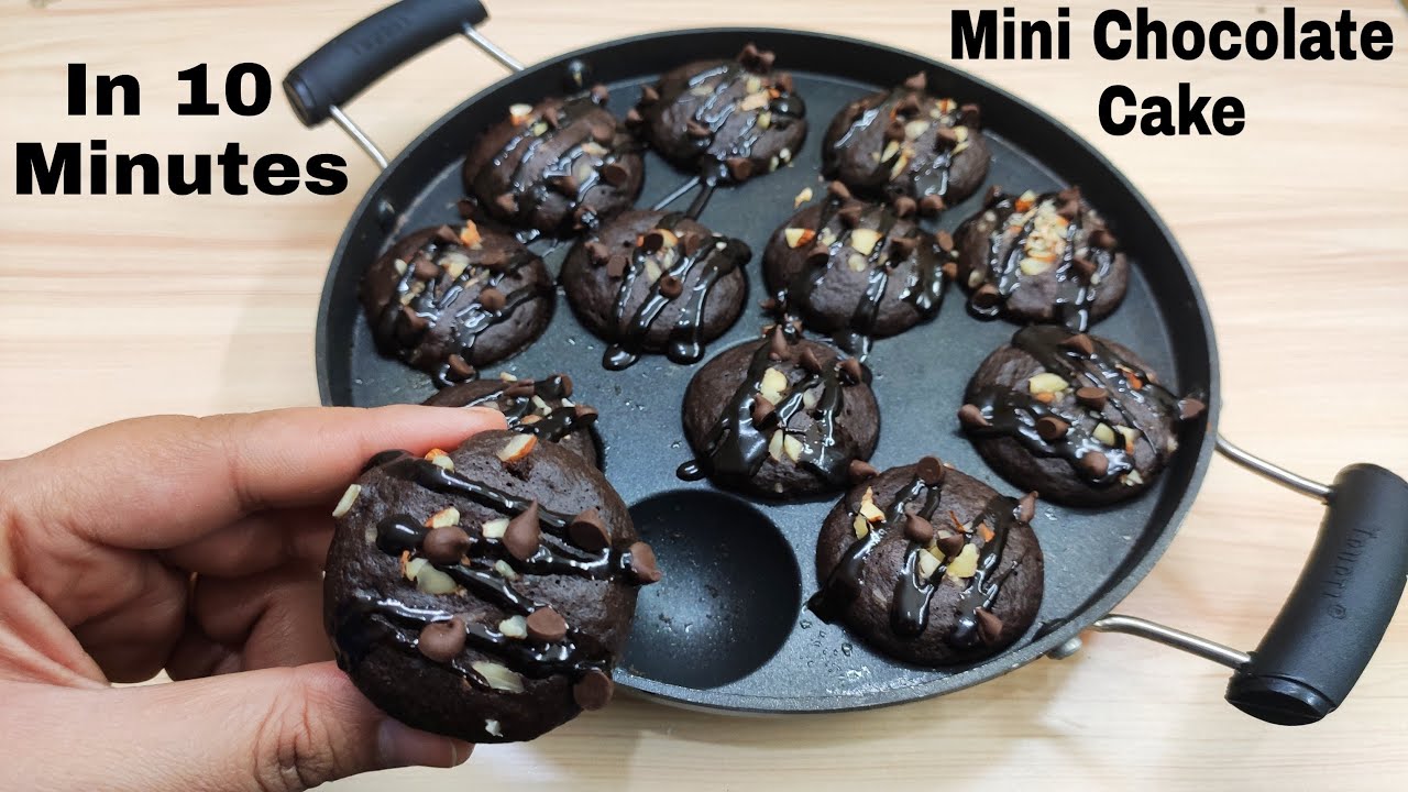 Mini Chocolate Cake Without Egg, Oven, Maida In 10 Mins | छोटू चॉकलेट केक बनाए 10 मिनट में बिना मैदा
