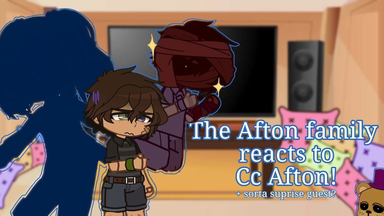 Afton family reacts to Cc Afton|2/4|Gacha fnaf|credits in desc|{Cherry}