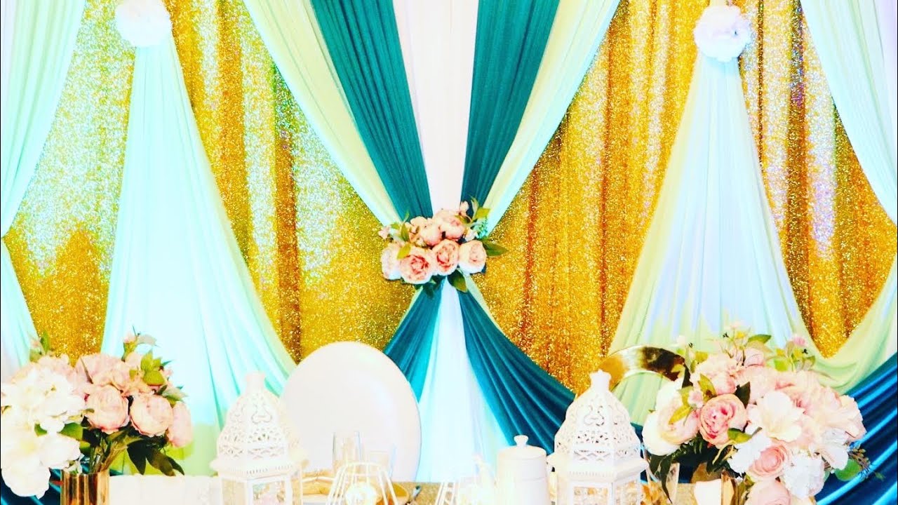 WEDDING DECORATIONS TUTORIAL | DIY WEDDING BACKDROP | HEAD TABLE SET UP