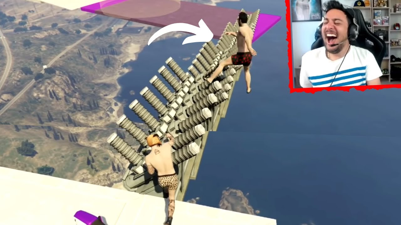 LE DOY A 2 METROS DE DISTANCIA! SOY EL HOMBRE ELÁSTICO JAJA! PARKOUR GTA V