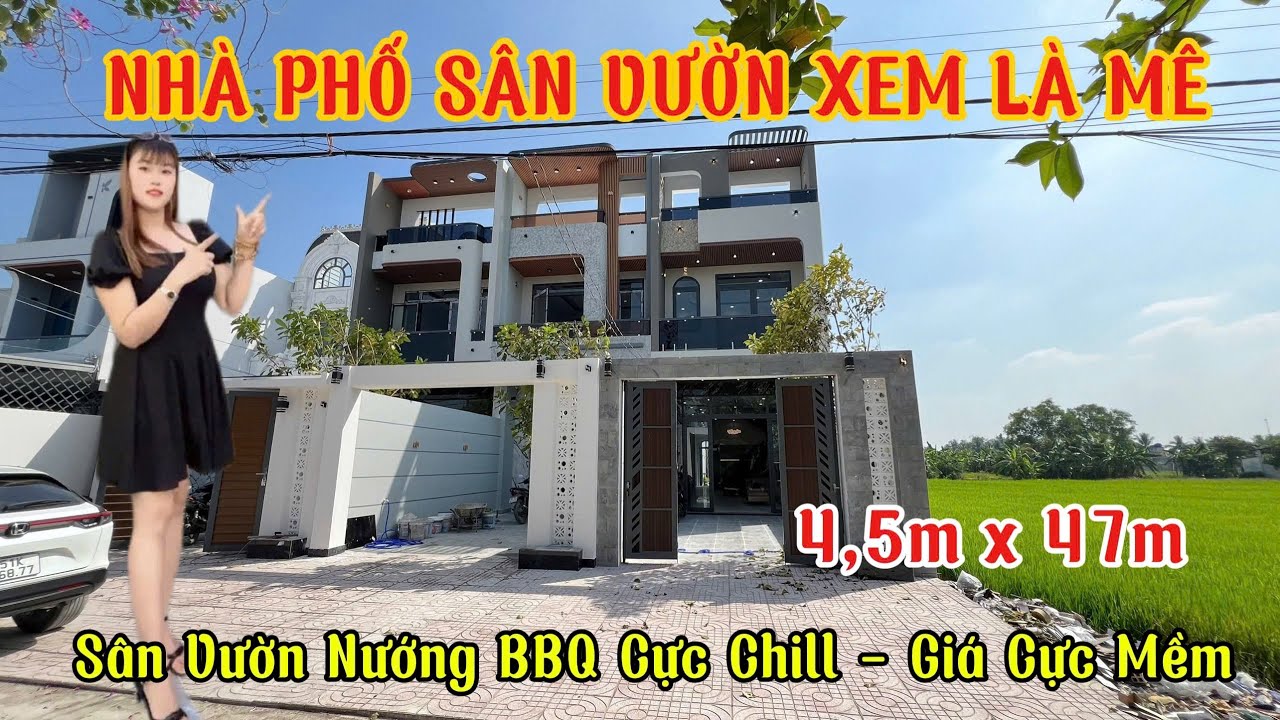 🔥 Nhà Phố Sân Vườn Xem Là Mê 🌴 Ngang 4,5m x 47m – Nướng BBQ Thoải Mái – Đầu Tư Ở Đều Đỉnh #nhavuon 