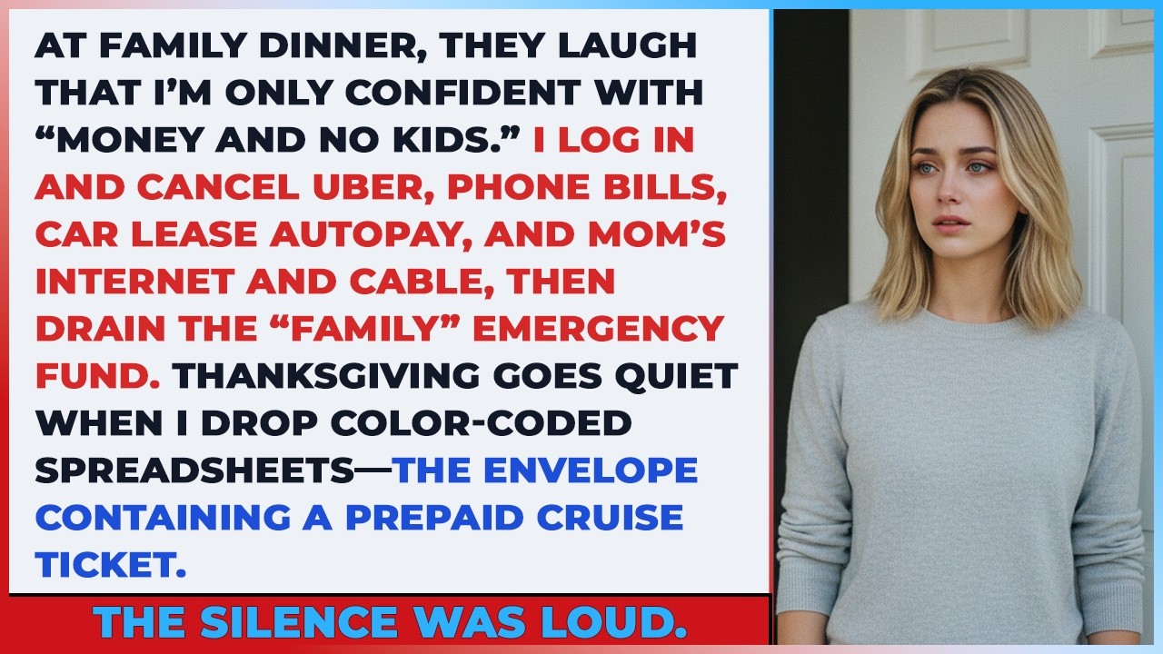 When I closed the family fund and cut Uber—then the envelope containing a prepaid cruise ticket
