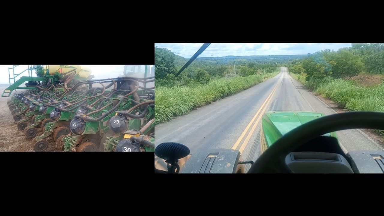 Fazendo uma limpeza no sistema da plantadeira e também finalizei o plantio 