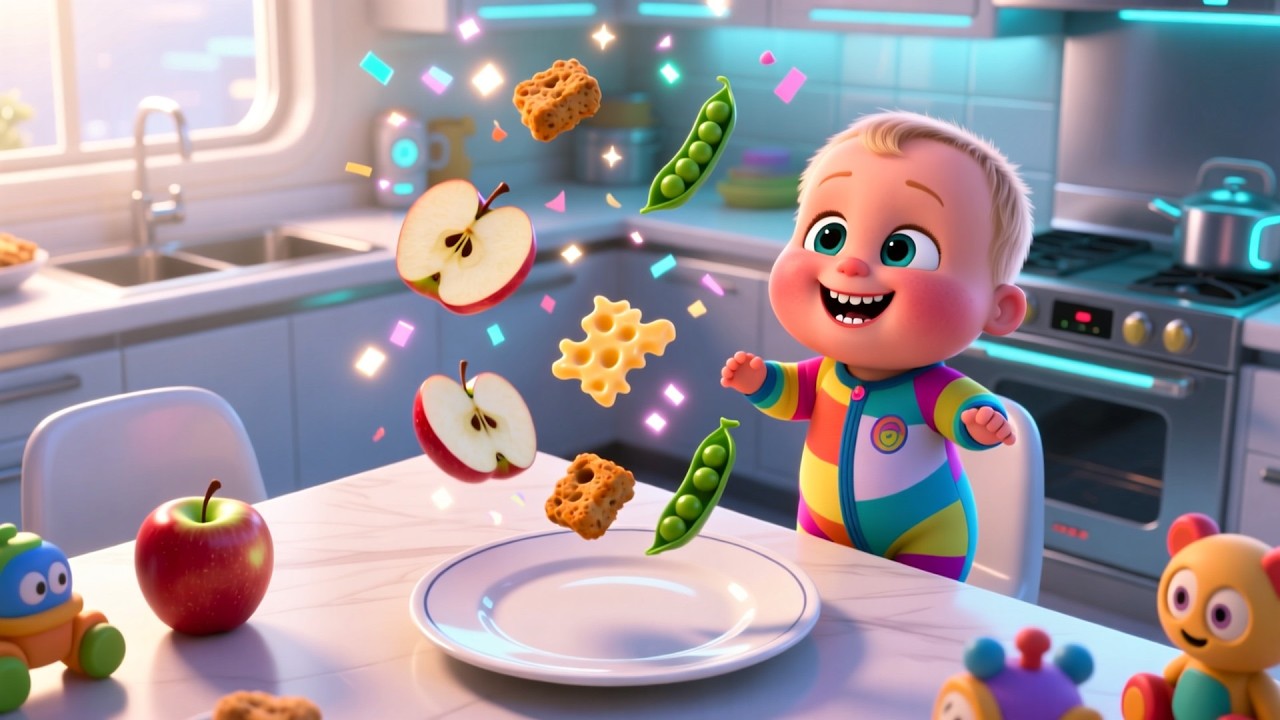Lunch Time Baby Snacks 🍏🥪 | Fun Learning Song for Kids | Preschool Educational Video