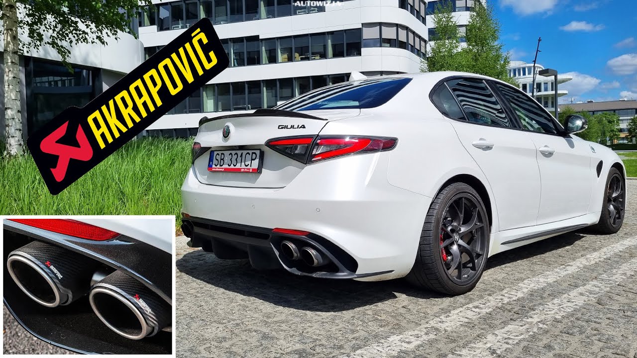 Alfa Romeo Giulia Quadrifoglio Akrapovic Exhaust Sound 4K - Revs, Cold Start, Acceleration