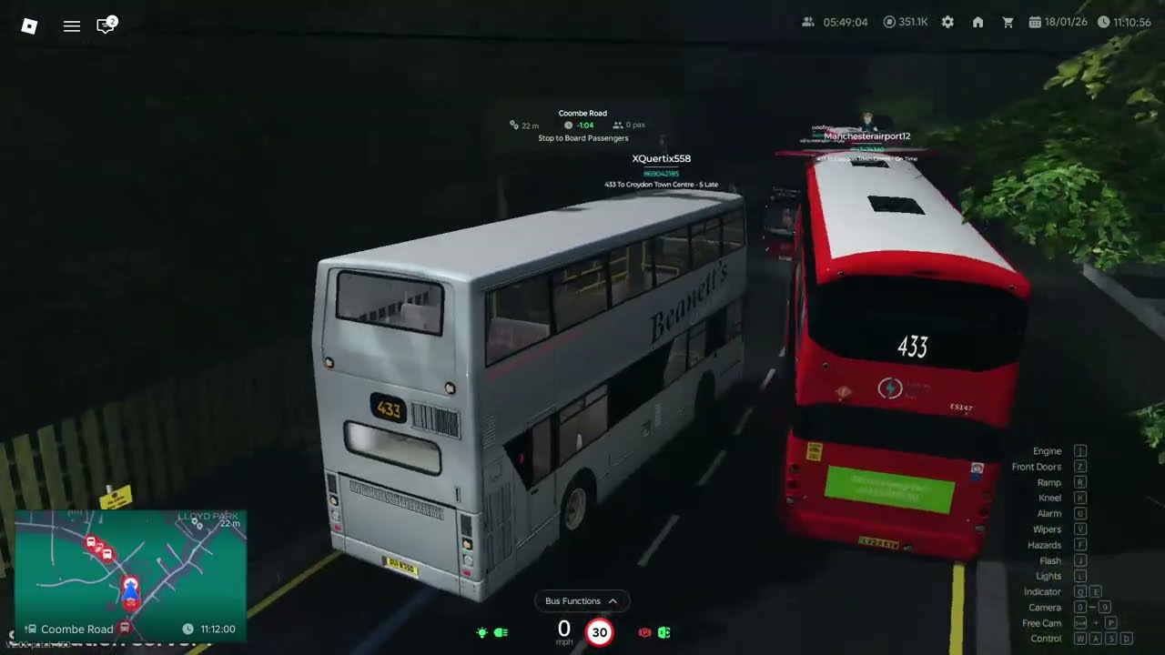 Roblox Croydon 433 Flood(Shift)Driving Sim Server SCCR-CTC