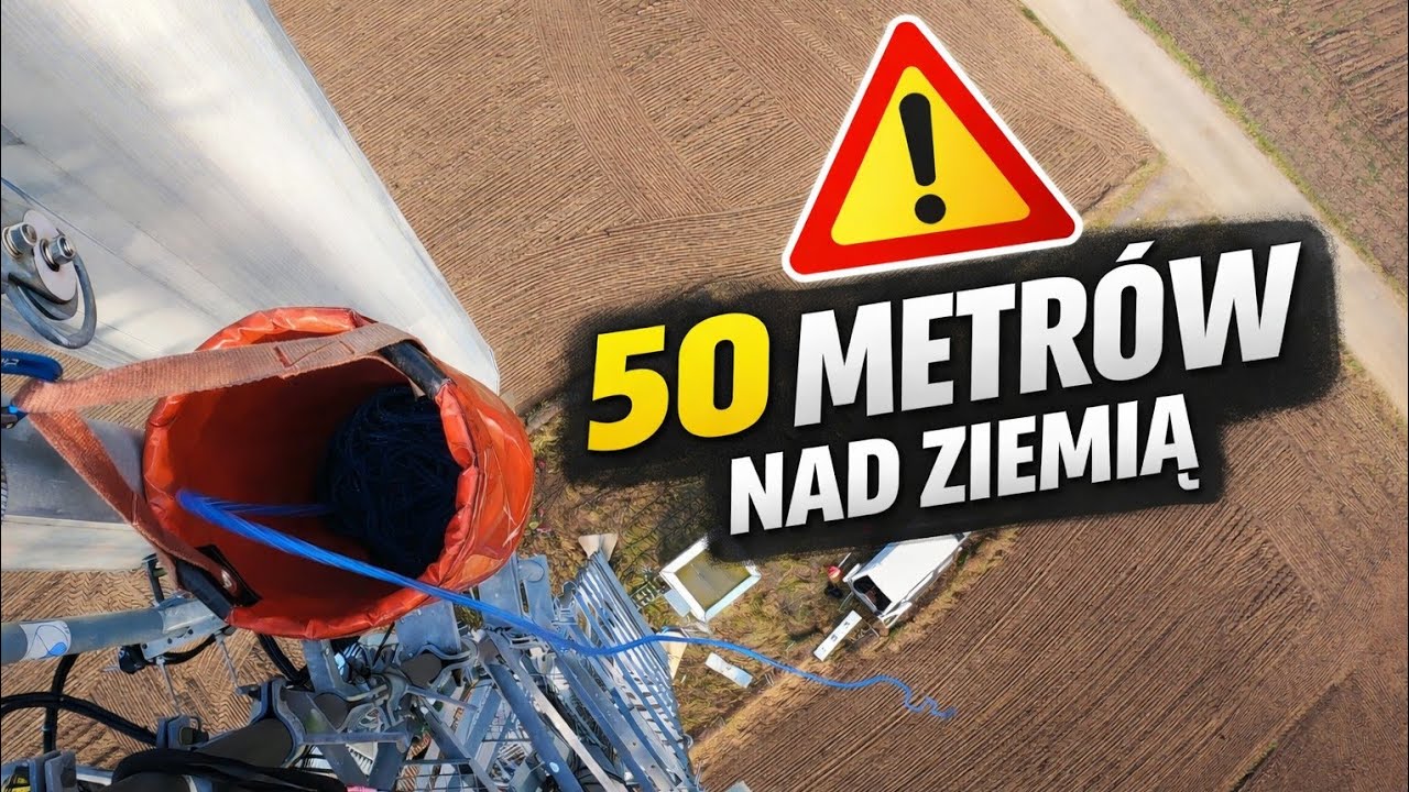 Praca na maszcie telekomunikacyjnym 