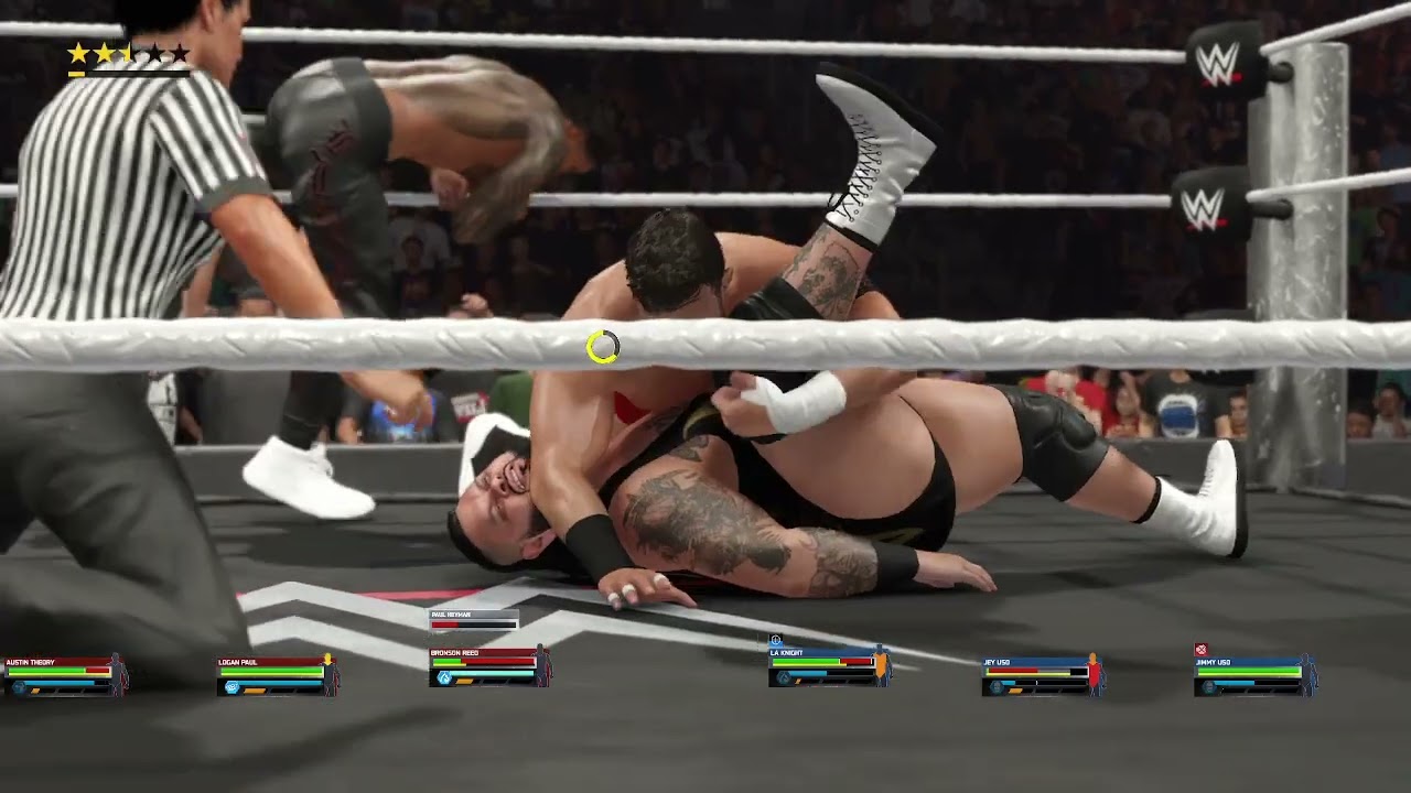 wwe 2k25 the vision vs the usos and la knight