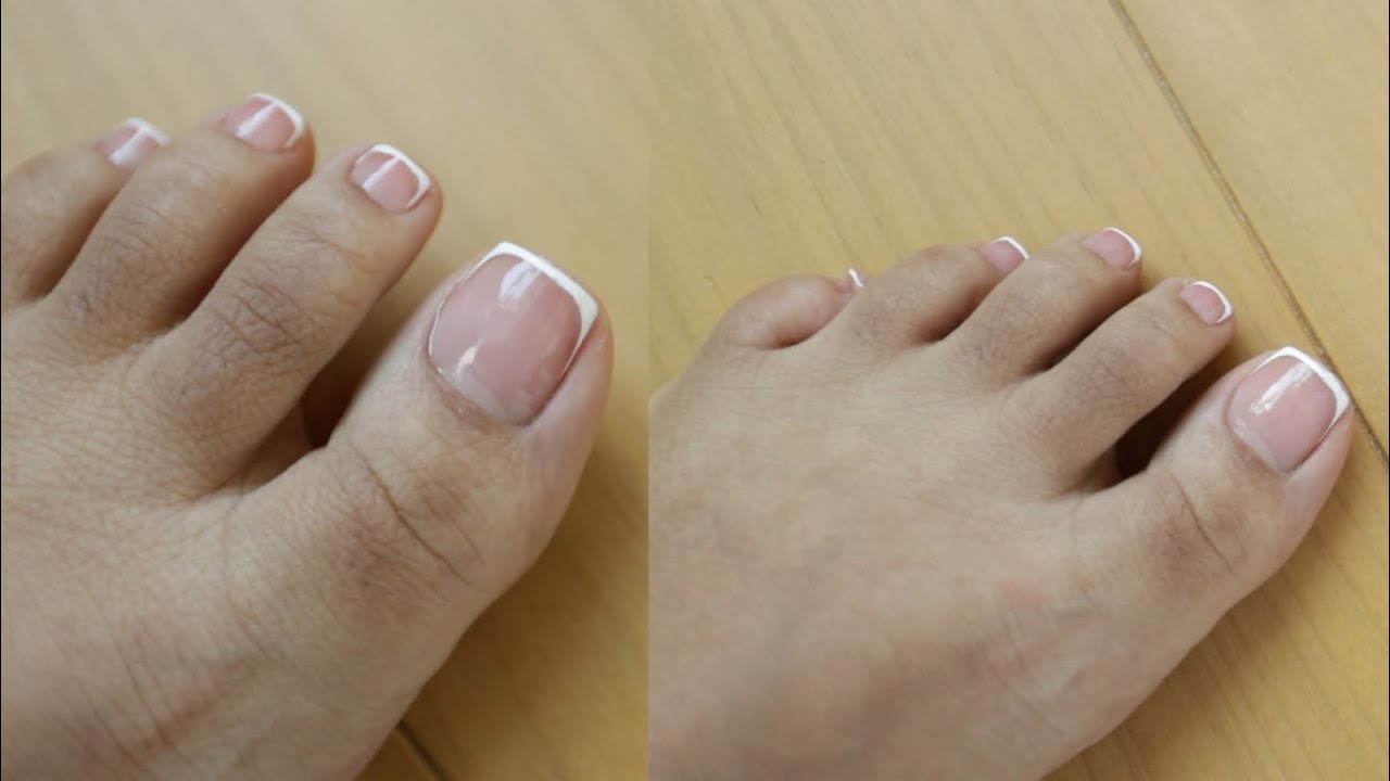 PEDICURE TRANSFORMATION | French Pedicure At Home