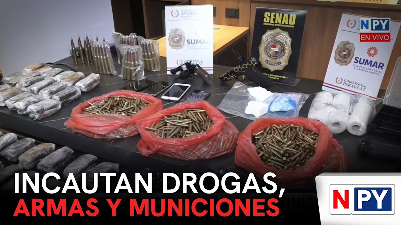 Incautan drogas, armas y municiones en Lambaré