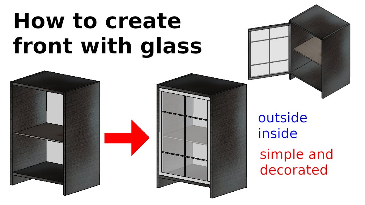 How to create front with glass | FreeCAD Woodworking workbench