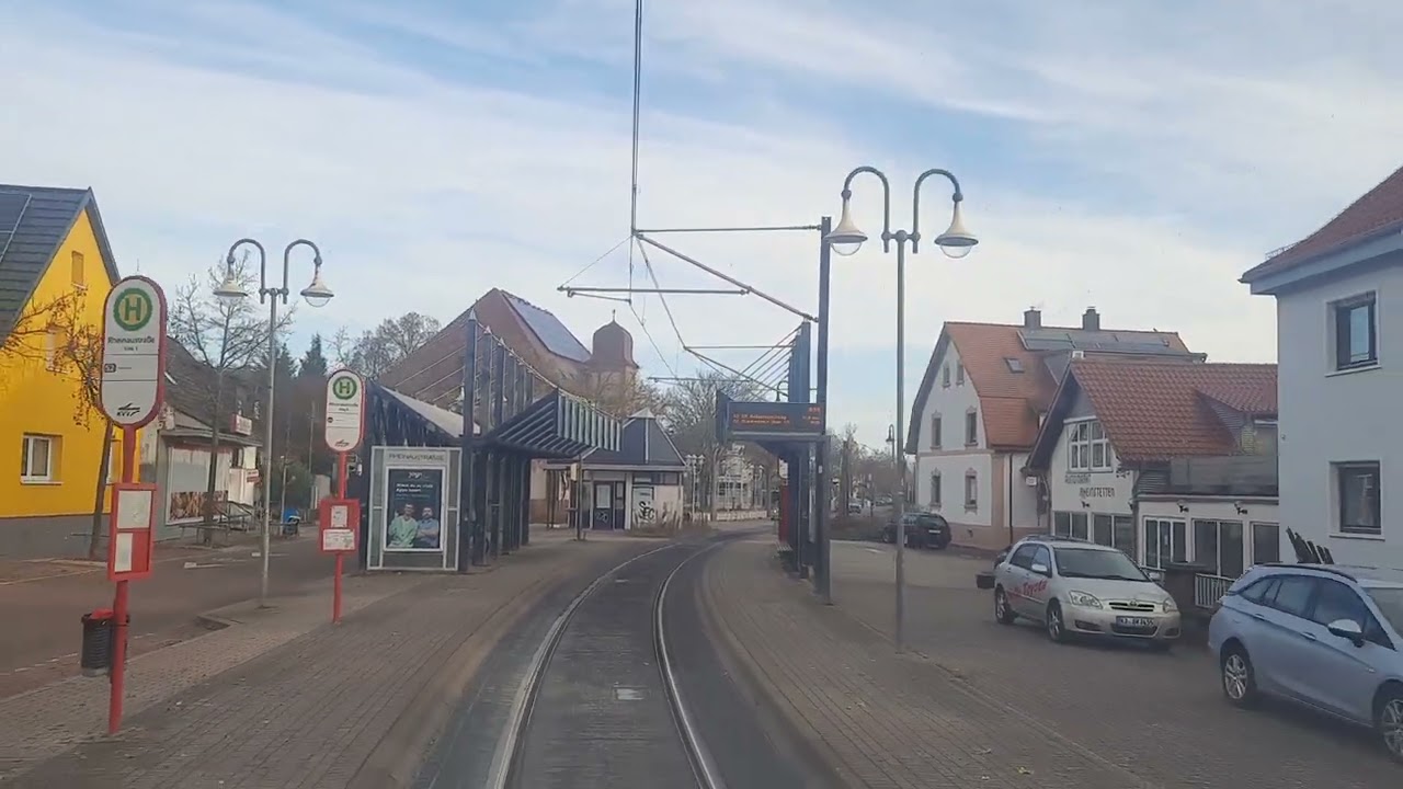 Karlsruhe - jízda (vlako)tramvají na lince S2 na konečnou Morsch Bach West - Německo dne 16.11.2025